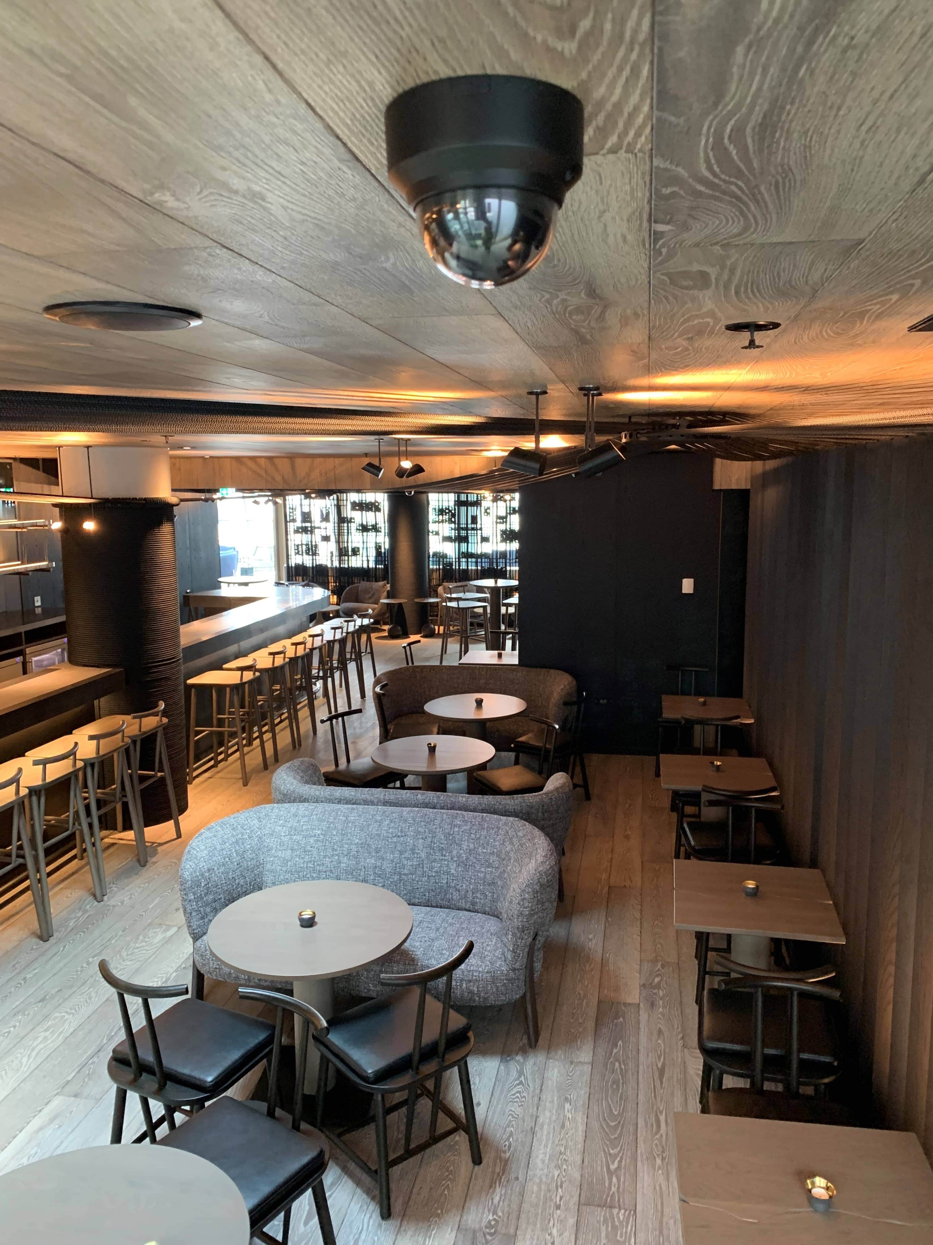 CCTV camera installed inside a London venue by Slam Systems